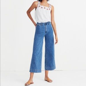 NWT Madewell Emmett Wide-Leg Crop Jeans